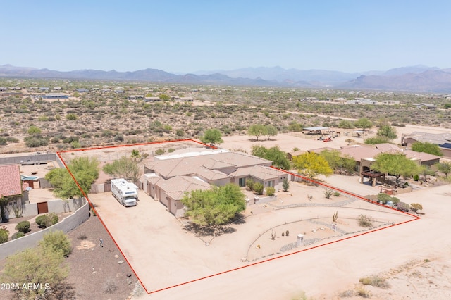 16246 E Gamble Ln, Scottsdale, AZ 85262 - overview of rural landscape with property boundaries highlighted and a desert landscape