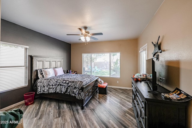 6640 W Honeysuckle Dr, Phoenix, AZ 85083 - bedroom featuring hardwood / wood-style floors and ceiling fan