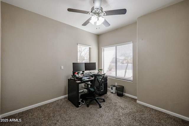 6640 W Honeysuckle Dr, Phoenix, AZ 85083 - carpeted home office with ceiling fan