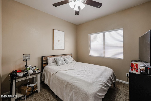 6640 W Honeysuckle Dr, Phoenix, AZ 85083 - bedroom with ceiling fan and dark carpet