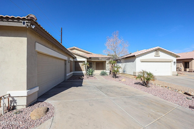 single story home featuring a garage