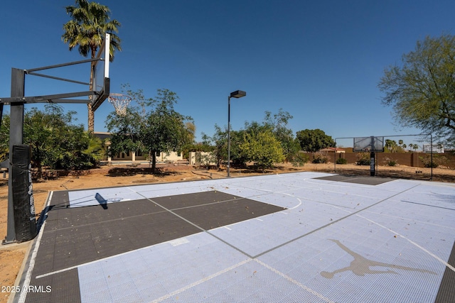 view of basketball court featuring community basketball court