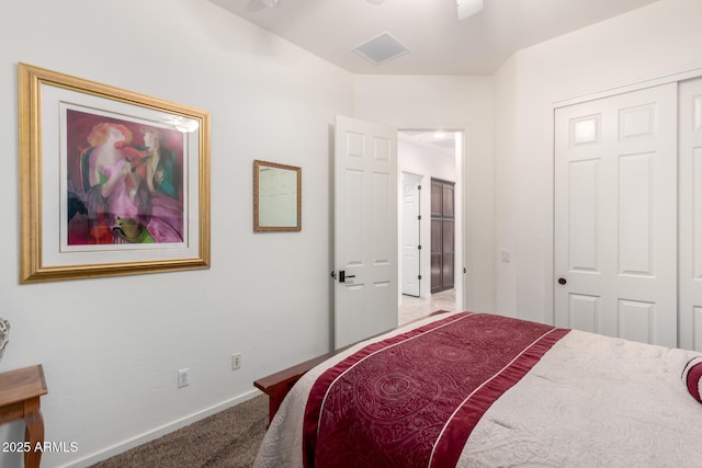 800 W Sycamore Ct, Litchfield Park, AZ 85340 - carpeted bedroom with a closet, visible vents, and baseboards