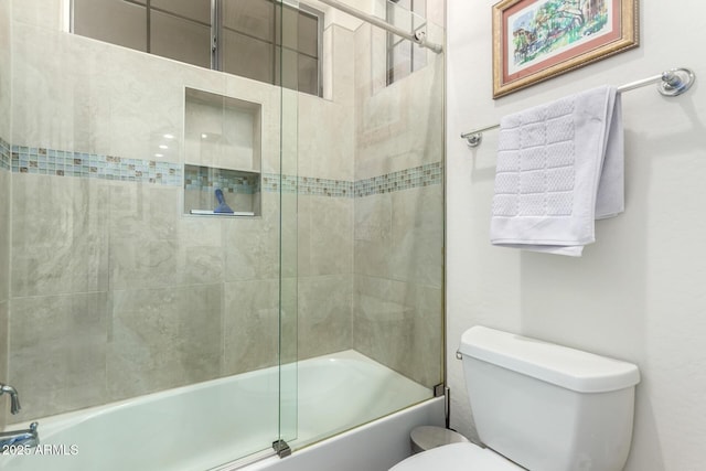 800 W Sycamore Ct, Litchfield Park, AZ 85340 - bathroom featuring toilet and shower / bath combination with glass door