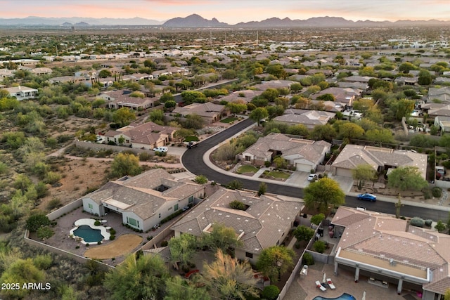 11193 N 121st Way, Scottsdale, AZ 85259 - aerial perspective of suburban area with a mountainous background
