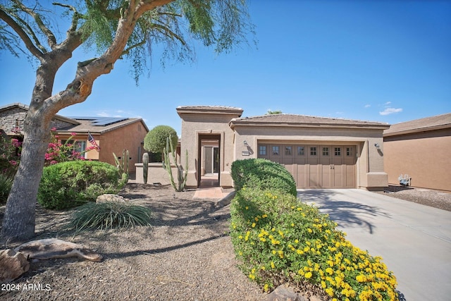 view of front facade featuring a garage