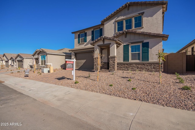 craftsman-style house featuring a garage