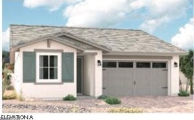 17967 W Allen St, Goodyear, AZ 85338 - view of front facade with a garage, driveway, and stucco siding