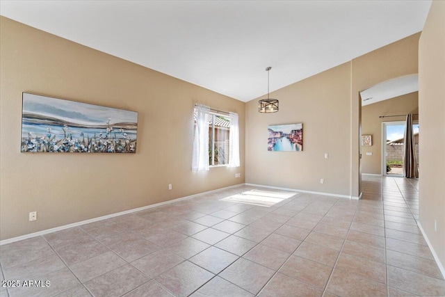 4459 E Desert Wind Dr, Phoenix, AZ 85044 - empty room featuring lofted ceiling and light tile patterned floors