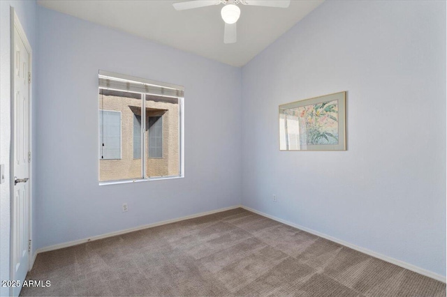 4459 E Desert Wind Dr, Phoenix, AZ 85044 - unfurnished room with carpet, ceiling fan, and vaulted ceiling
