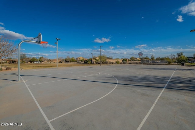 view of basketball court featuring community basketball court