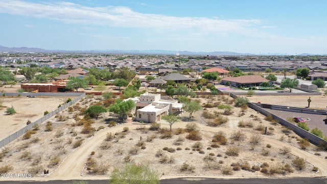 aerial view with a mountain view