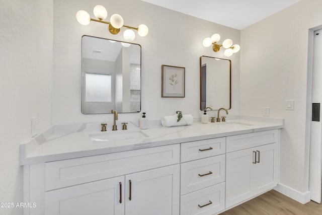 7685 W San Miguel Ave, Glendale, AZ 85303 - full bath with double vanity and wood finished floors