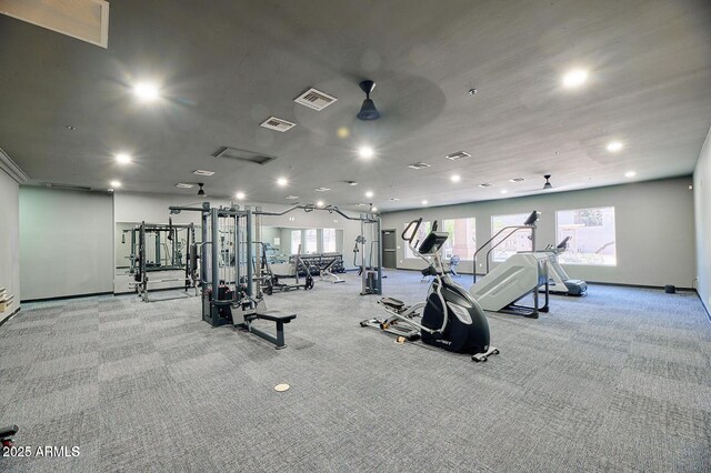 920 E Devonshire Ave Unit 4004, Phoenix, AZ 85014 - exercise room featuring recessed lighting and carpet