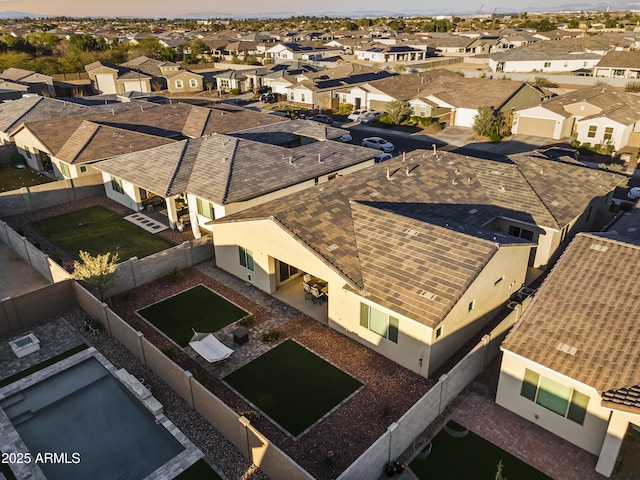 drone / aerial view featuring a residential view