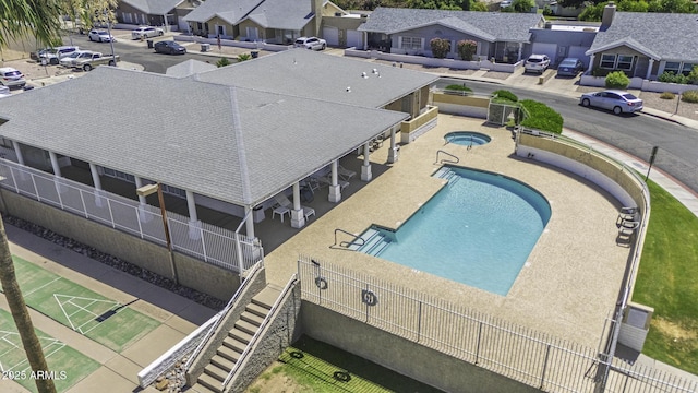 2929 E Broadway Rd Unit 44, Mesa, AZ 85204 - community pool with a residential view and shuffleboard