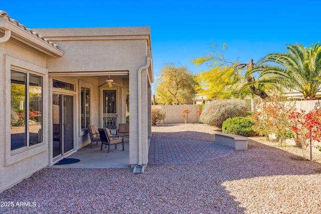 view of patio / terrace with a fenced backyard