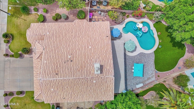 1292 N Renee Ave, Gilbert, AZ 85234 - aerial view of property and surrounding area with a pool area