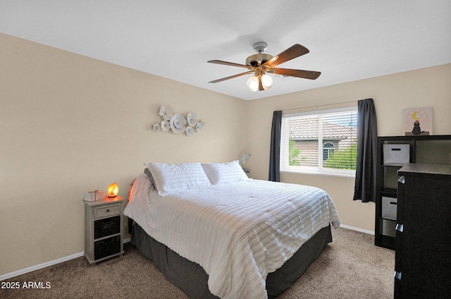1292 N Renee Ave, Gilbert, AZ 85234 - bedroom featuring carpet, baseboards, and a ceiling fan