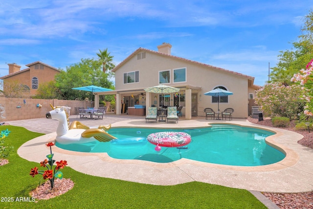 1292 N Renee Ave, Gilbert, AZ 85234 - view of swimming pool with a patio area and outdoor dining space