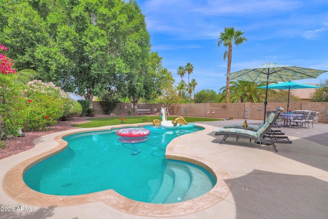 1292 N Renee Ave, Gilbert, AZ 85234 - view of pool with a fenced backyard and a patio