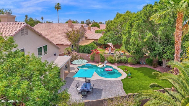 1292 N Renee Ave, Gilbert, AZ 85234 - view of swimming pool featuring a patio area and a hot tub