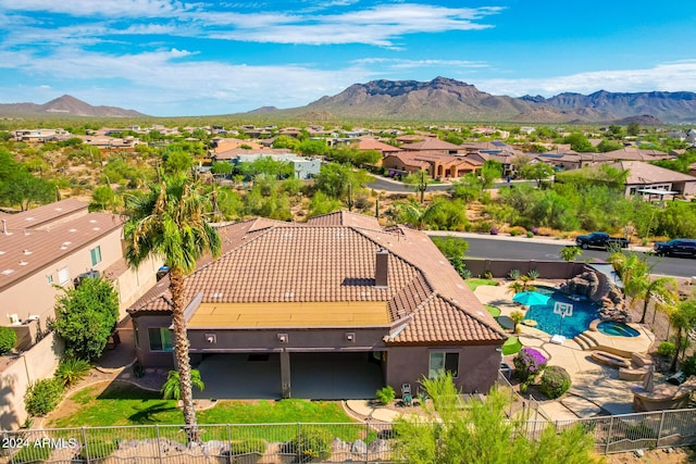 9845 E Inglewood St, Mesa, AZ 85207 - bird's eye view featuring a residential view and a mountain view