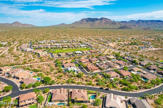 9845 E Inglewood St, Mesa, AZ 85207 - drone / aerial view with a residential view and a mountain view