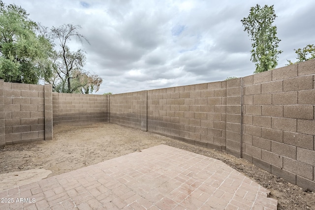 view of patio with a fenced backyard