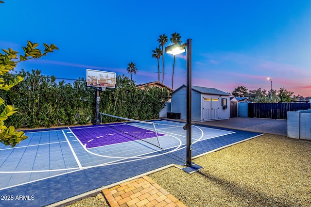 view of basketball court