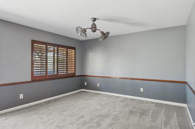 2053 W Natal Cir, Mesa, AZ 85202 - carpeted empty room with baseboards and a chandelier