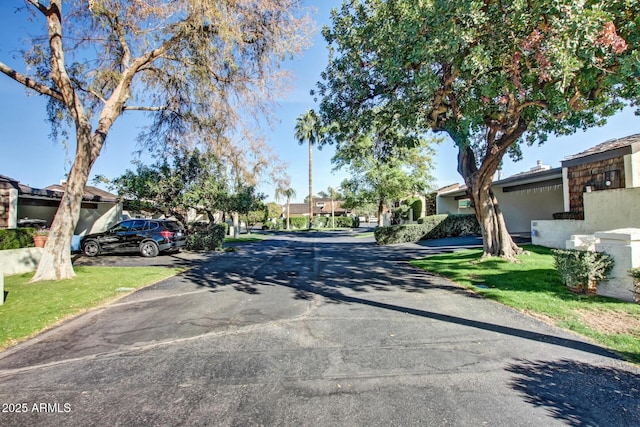 view of road featuring a residential view