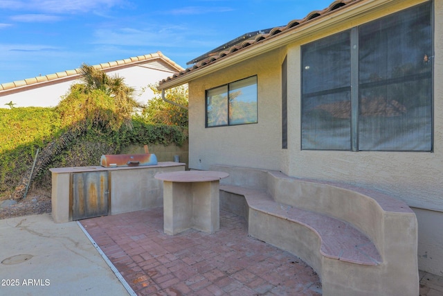 view of patio featuring area for grilling