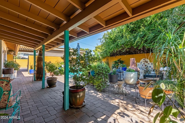 view of patio with fence