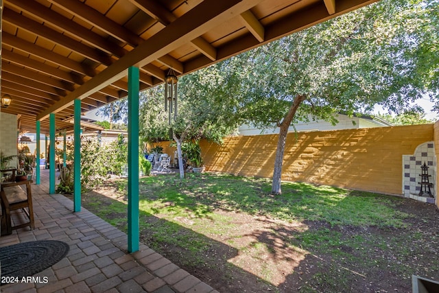 view of patio featuring a fenced backyard