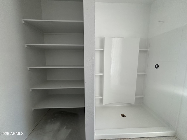 bathroom featuring a closet