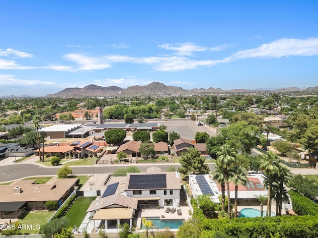 101 E Linger Ln, Phoenix, AZ 85020 - aerial view of residential area with a pool area and a mountain backdrop