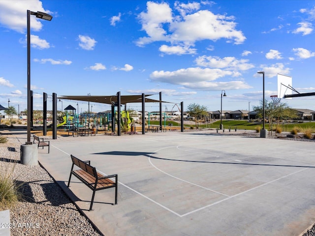 view of sport court featuring community basketball court