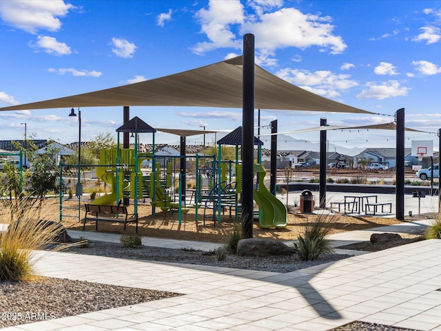 view of community jungle gym