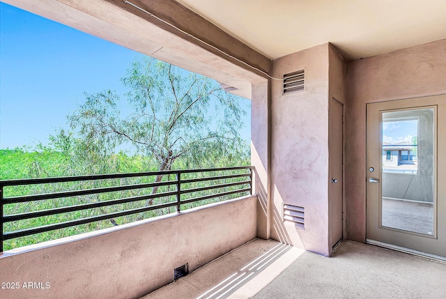 balcony featuring visible vents