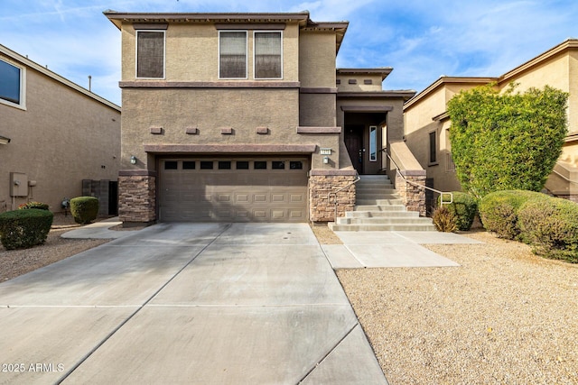 view of front facade with a garage