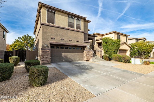 view of front of home featuring a garage