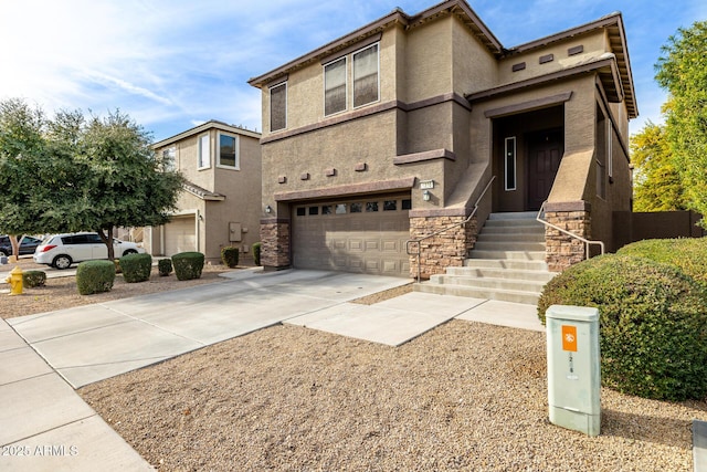 view of front of house featuring a garage