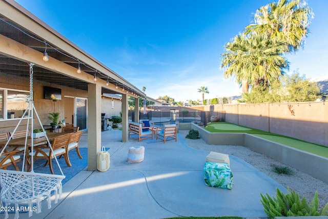 view of patio / terrace with a fenced backyard