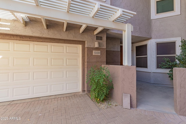 garage with visible vents