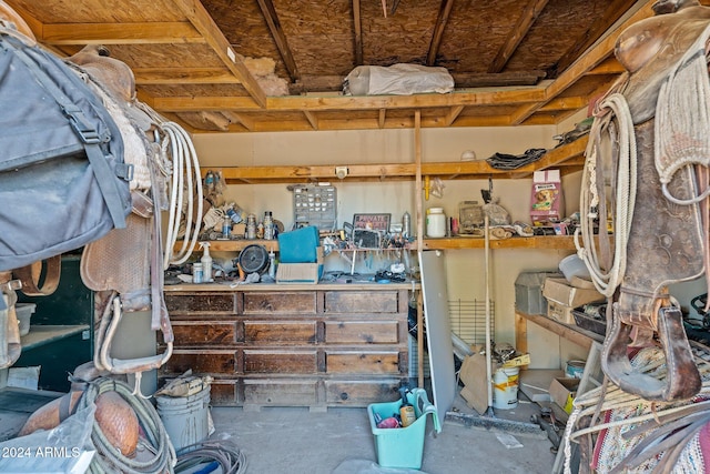 view of storage area