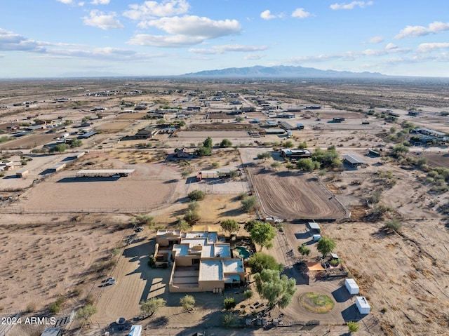 drone / aerial view with a mountain view