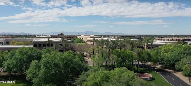 aerial view featuring a mountain view