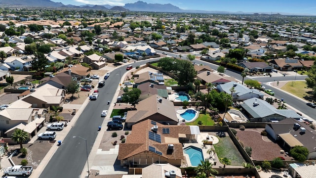 6457 E Encanto St, Mesa, AZ 85205 - aerial view with a residential view and a mountain view