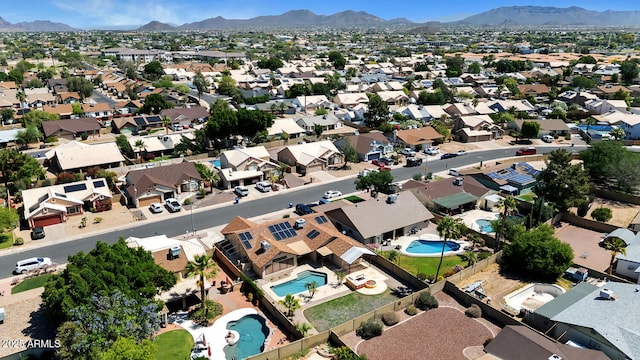 6457 E Encanto St, Mesa, AZ 85205 - drone / aerial view featuring a mountain view and a residential view